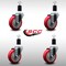 Service Caster 4'' SS Red Poly Wheel Swivel 1-1/2'' Expanding Stem Caster Set, 4PK SCC-SSEX20S414-PPUB-RED-112-4 - alternate 2